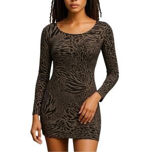 Alice + Olivia Delora Animal Print Mini Dress S – Bodycon Chic